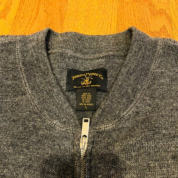 VINTAGE JOSEPH MORSE CO. SHOOT / HUNTING SWEATER JACKET SZ L 1930s STYLE - Picture 2 of 16